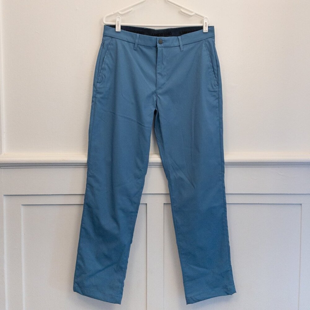Lands’ End Men’s Classic Blue Chino Pants – Business Casual Trousers Size 34